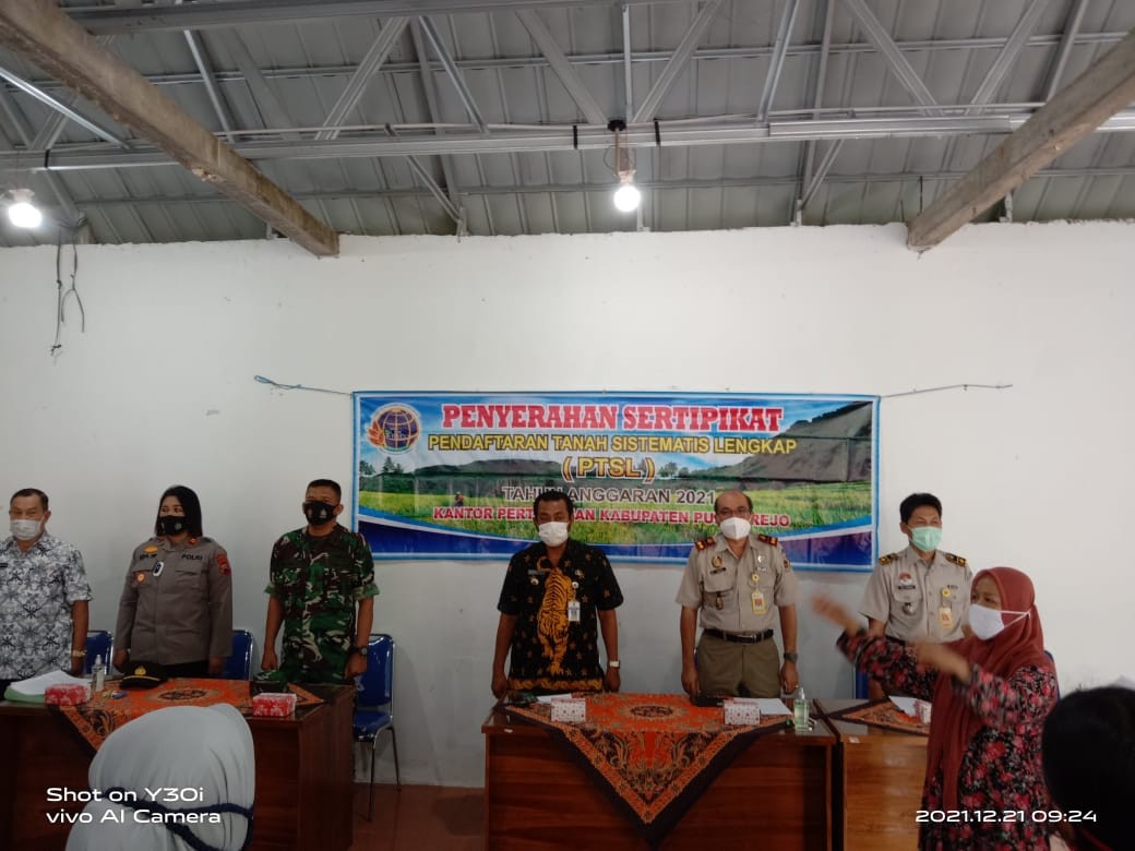 Penyerahan Sertifikat PTSL Desa Hargorojo