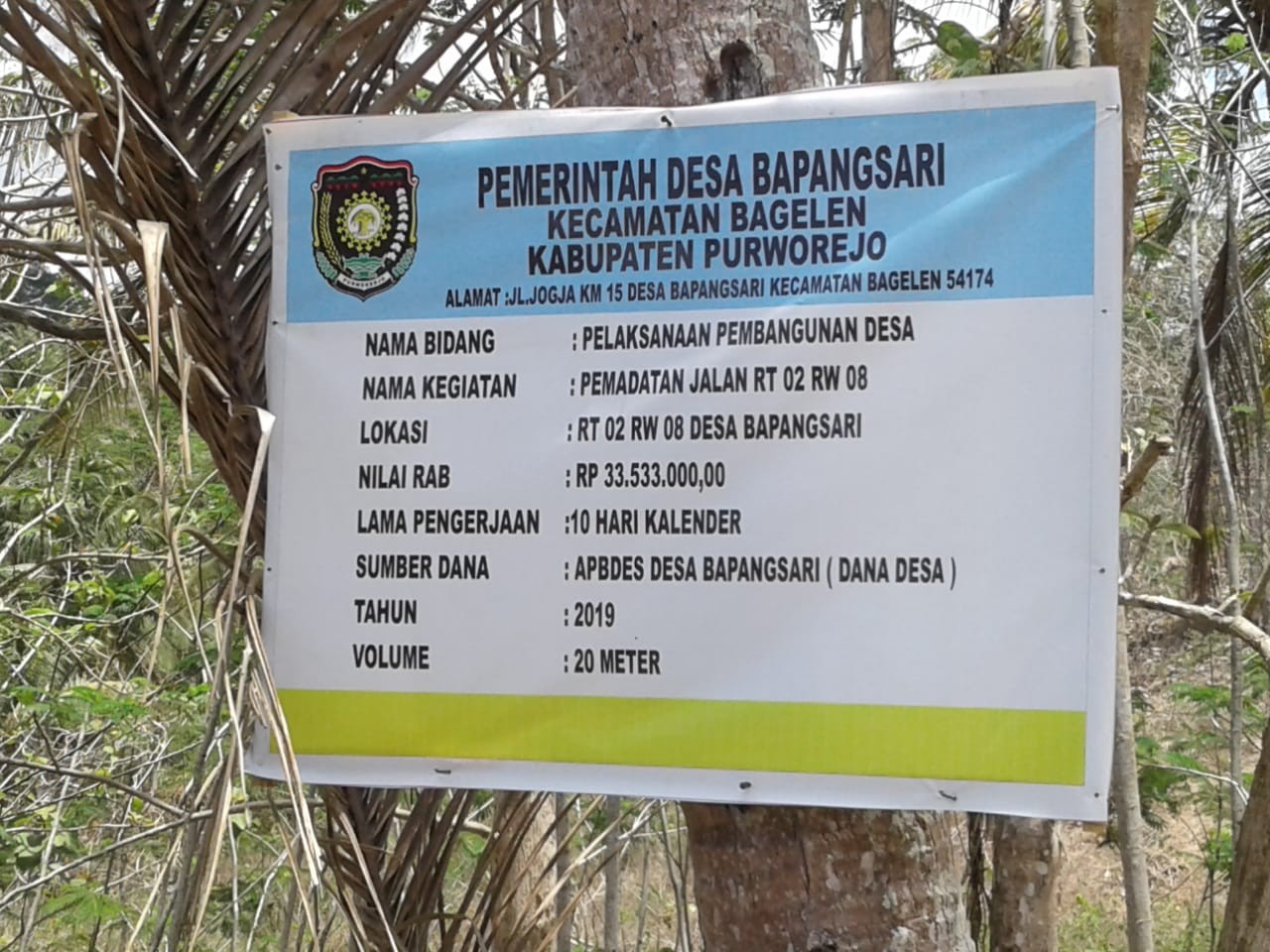 Monitoring pemadatan jalan Desa