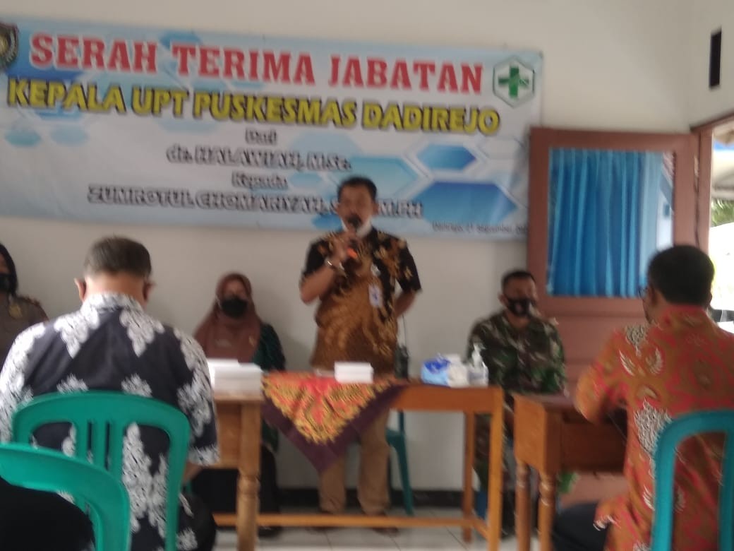 Serah Terima Jabatan Kepala UPT Puskesmas Dadirejo