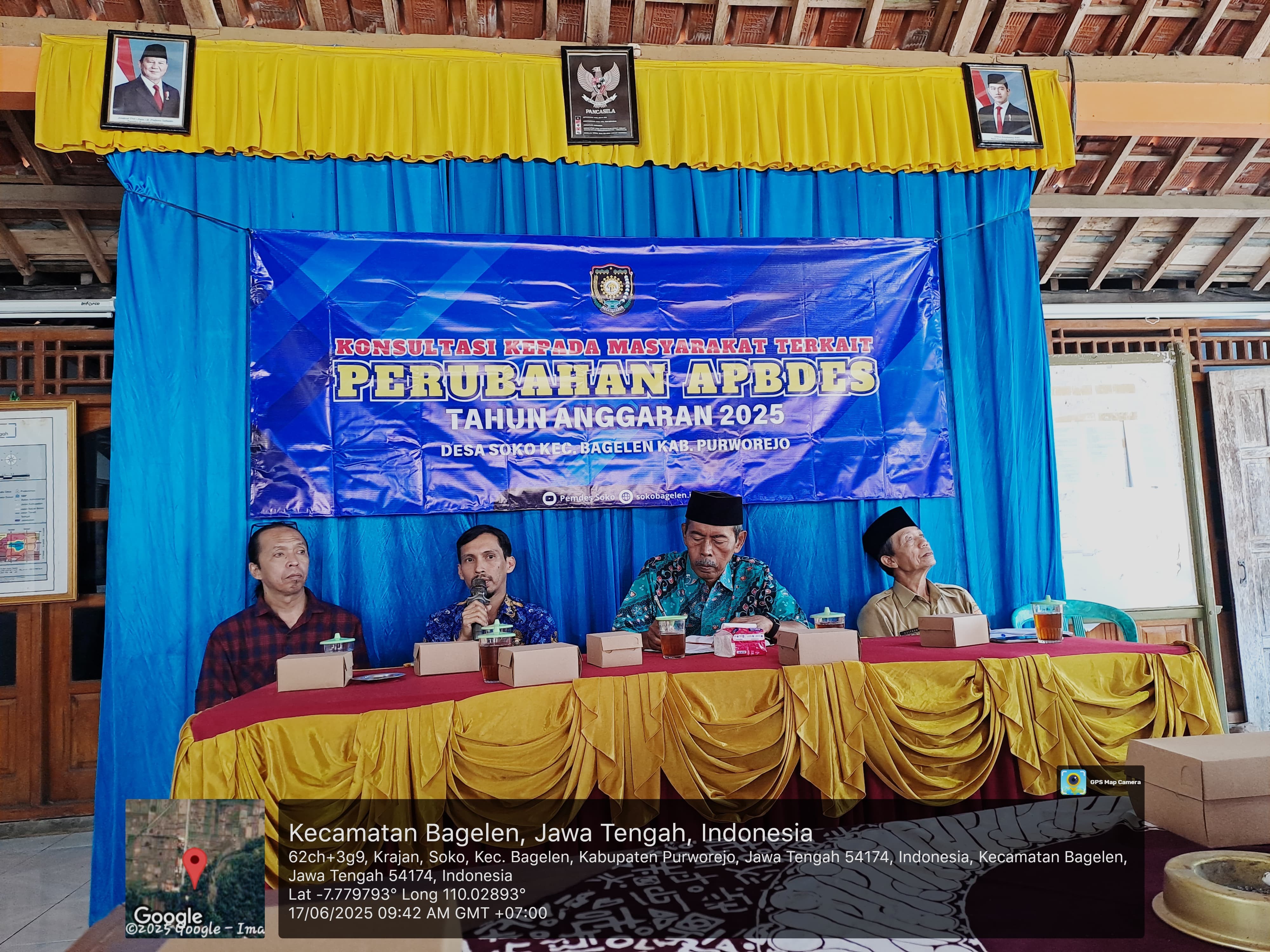 Musdes Perubahan APBDes Desa Soko Tahun 2025 Digelar, Pemerintah Kecamatan Bagelen Hadir Berikan Pendampingan