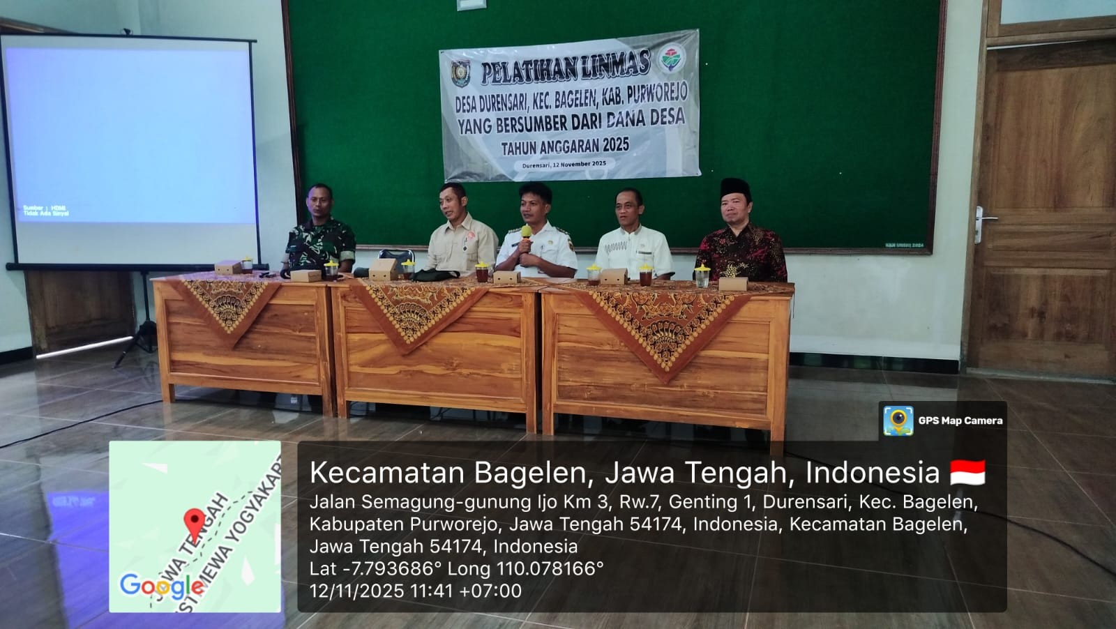 Camat Bagelen Hadiri Pelatihan Linmas di Desa Durensari