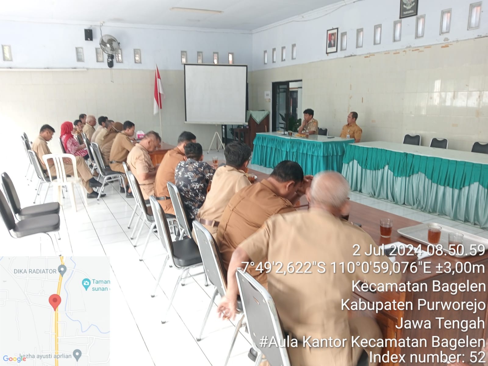 Rapat Evaluasi Internal Kecamatan Bagelen Semester 1 Tahun 2024